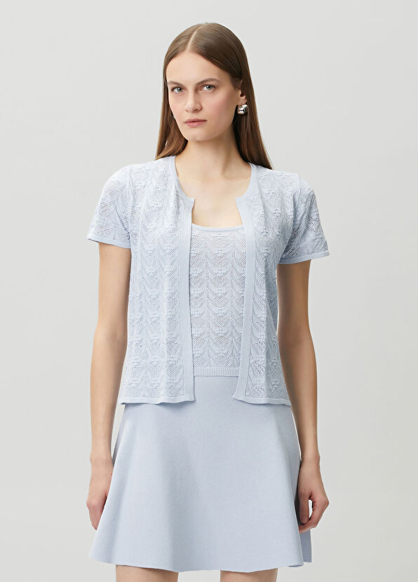 Join Us Blue Knit Cardigan - 1