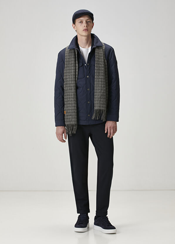 Beymen Club Lacivert Diyagonal Desenli Chino Pantolon - 1