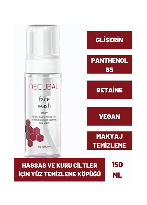 Decubal Basic Face Wash Hassas ve Kuru Ciltler için Yüz Temizleme Köpüğü 150 ml - 2