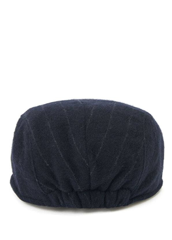 Beymen Club Lacivert Çizgili Erkek Yün Şapka - 3