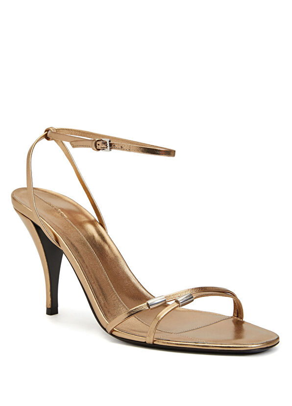 The Row Cleo Bijoux Gold Kadın Topuklu Deri Sandalet - 2