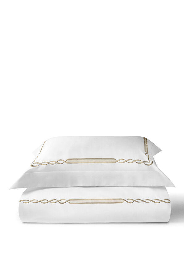 Ren Home Legame Wheat Nakışlı Pamuk Saten King Size Nevresim Takımı 240 x 220 cm - 1