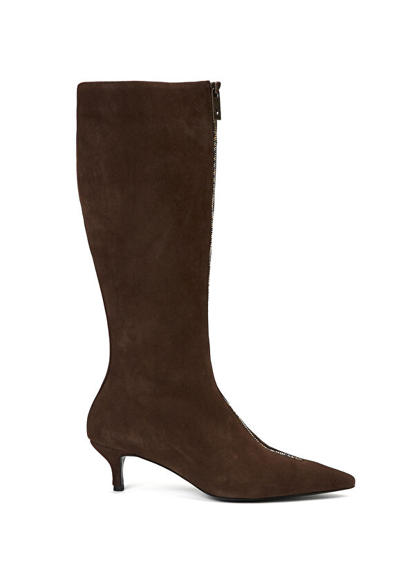Beymen Club Brown Women's Leather Boots - 1