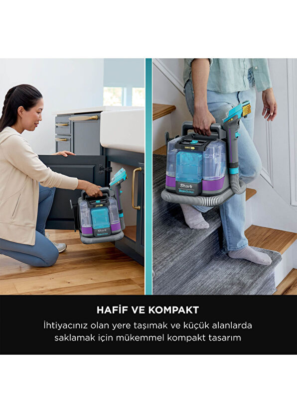 Shark StainStriker HairPro Pet Başlıklı Koltuk Yıkama ve Leke Çıkarma Makinesi - 4