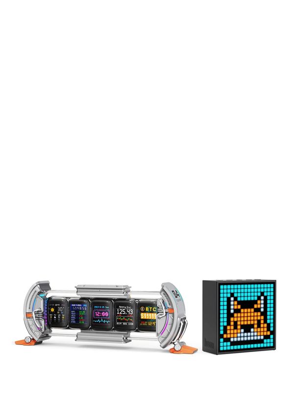 Divoom Timebox Evo Bluetooth Hoparlör ve Times Gate Dijital Led Ekran Seti - 1