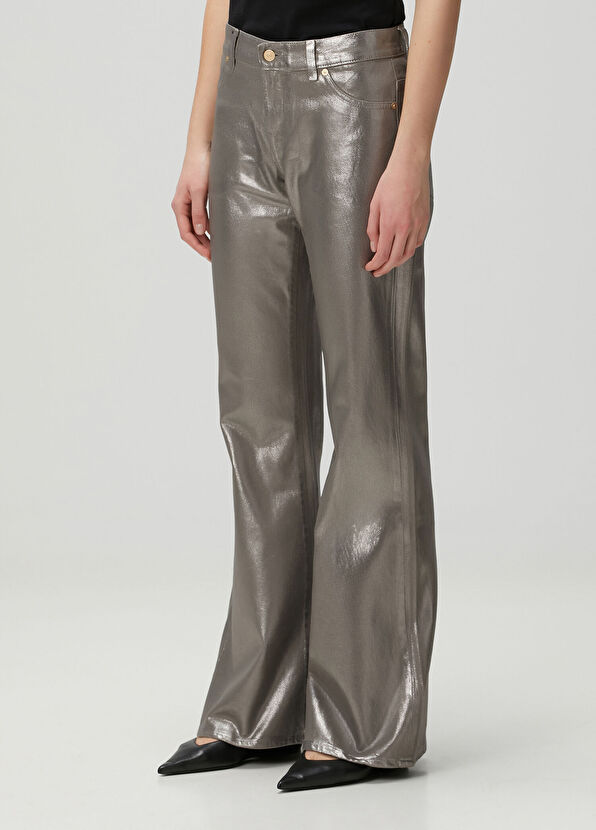 7 For All Mankind Spencer Flare Metalik Kaplamalı Jean Pantolon - 2