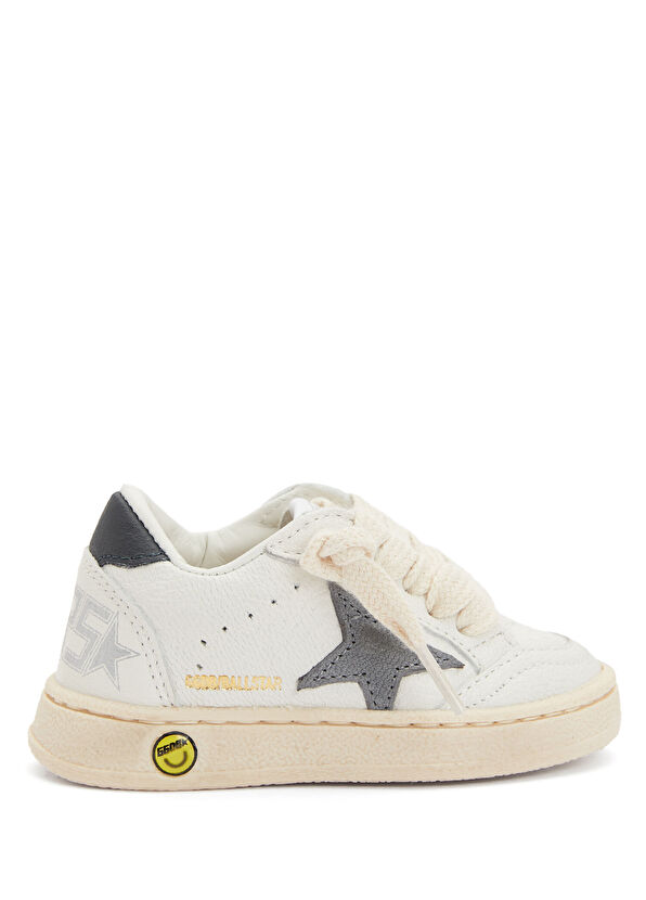Golden Goose Ball Star White Unisex Kids Leather Sneakers - 1