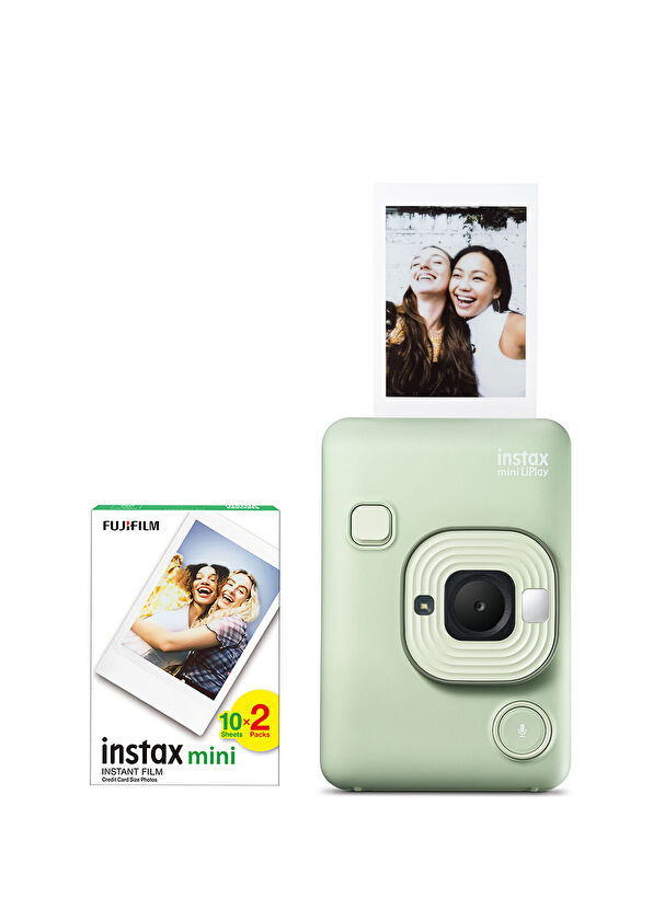 FUJIFILM instax Instax Mini LiPlay Hybrid Matcha Green Fotoğraf Makinesi + 20'li Film Seti - 1