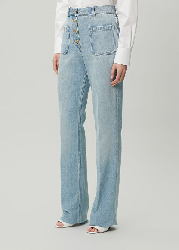 Valentino Mavi Jean Pantolon - 2