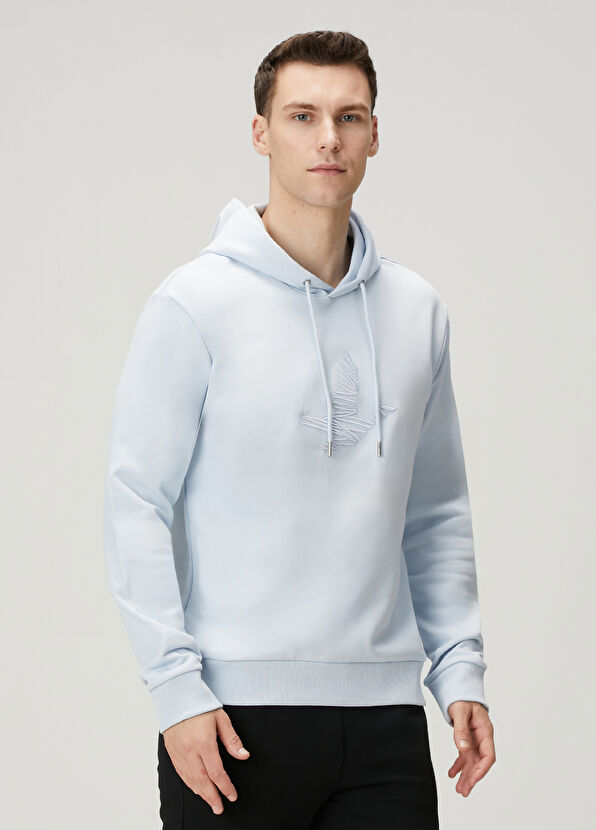Beymen Club Light Blue Hooded Sweatshirt - 2