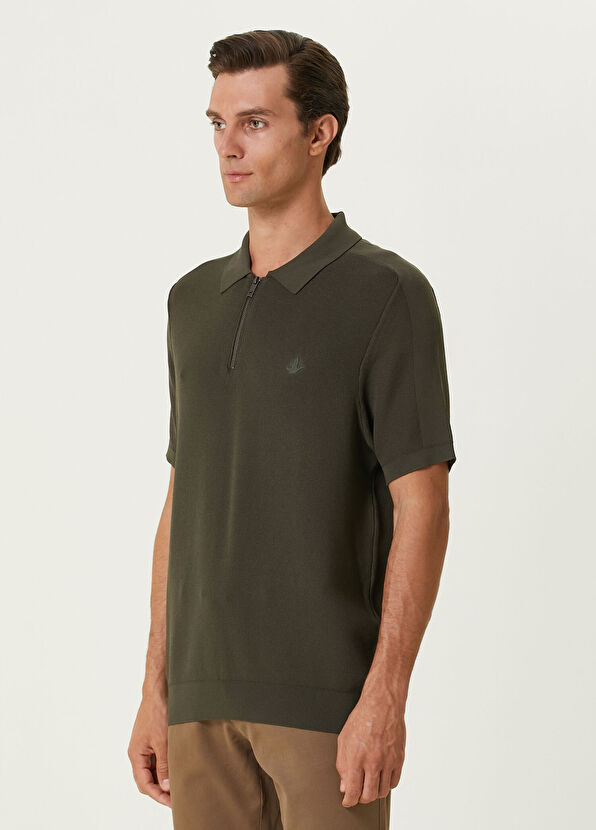 Beymen Club Khaki Polo Short Sleeve Sweater - 4