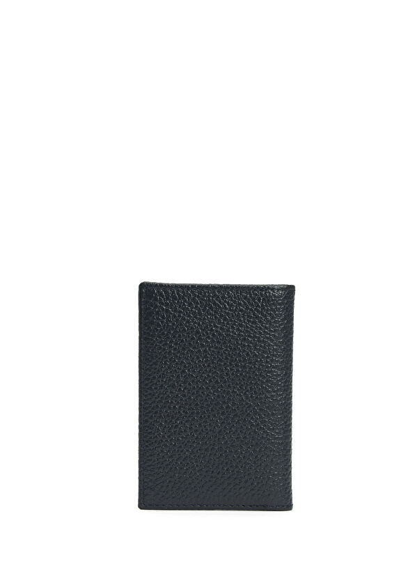 Beymen Club Navy Blue Textured Men's Leather Card Holder - 2