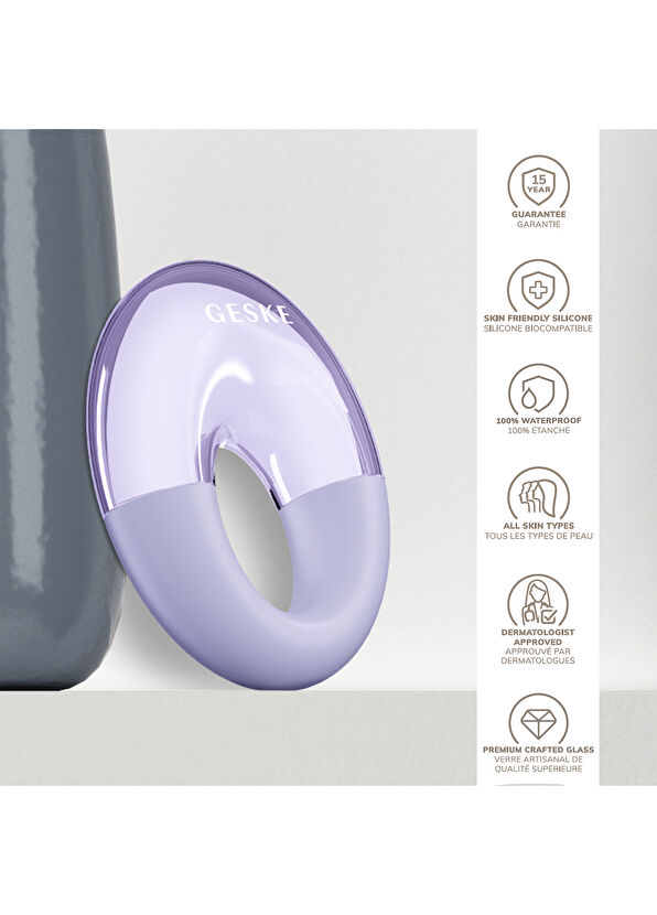 Geske Cool & Warm Eye Massager Mor 7'si 1 Arada Serin ve Sıcak Göz Masaj Aleti  - 2