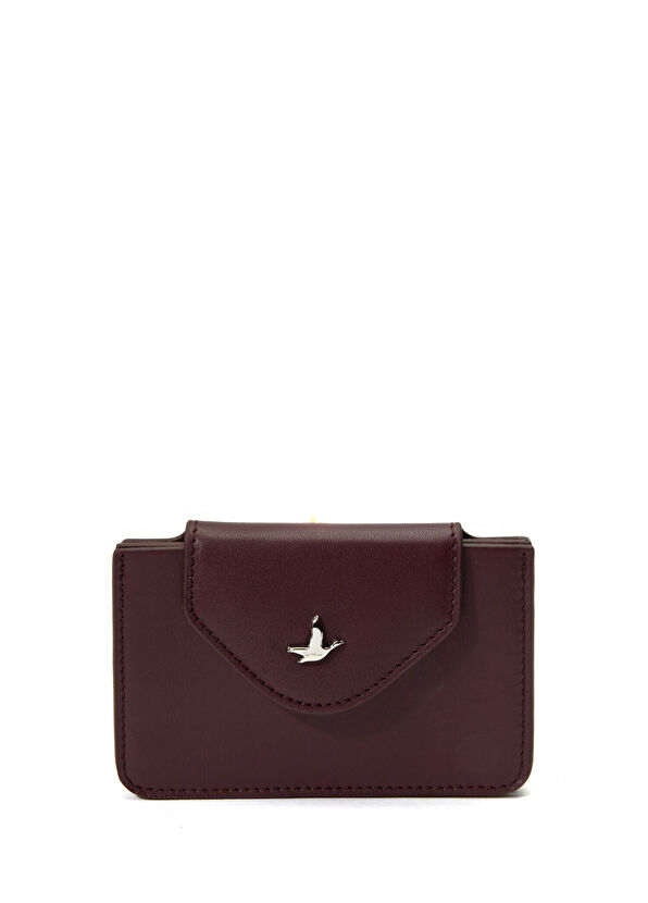 Beymen Club Burgundy Women's Leather Accordion Wallet - 1