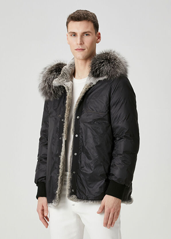 Lacivert Kapüşonlu Parka - Görsel 4