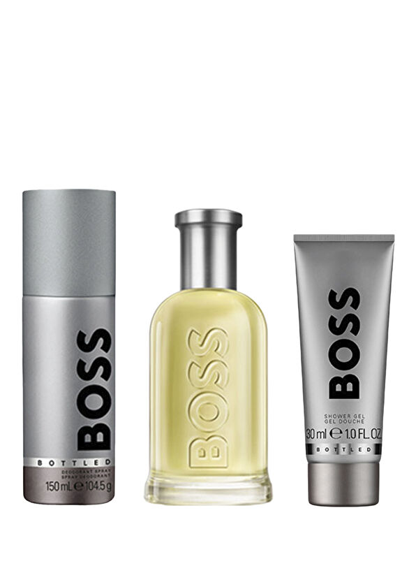 Boss Bottled EDT 100 ml + Bottled Deodorant Sprey 150 ml + Duş Jeli Erkek Parfüm Seti - 1