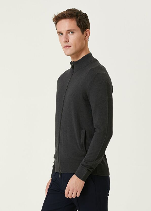 Beymen Club Antrasit Basic Triko Hırka - 4