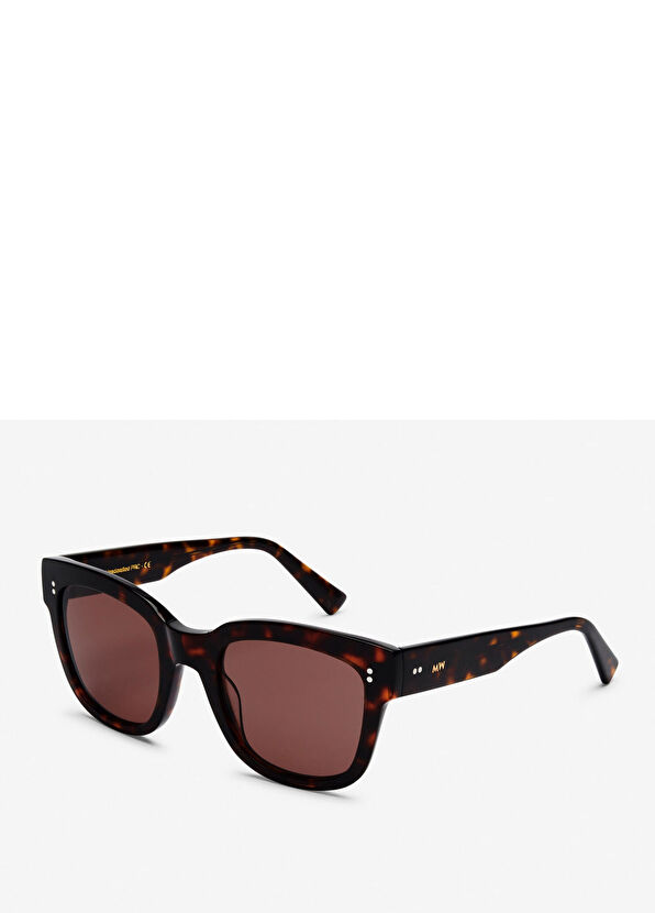 MessyWeekend Cophenagen Liv Bio Acetate Coffee Unisex Sunglasses - 2