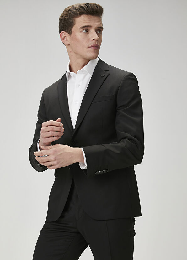 Beymen Club Drop 6 Black Classic Fine Wool Suit - 2