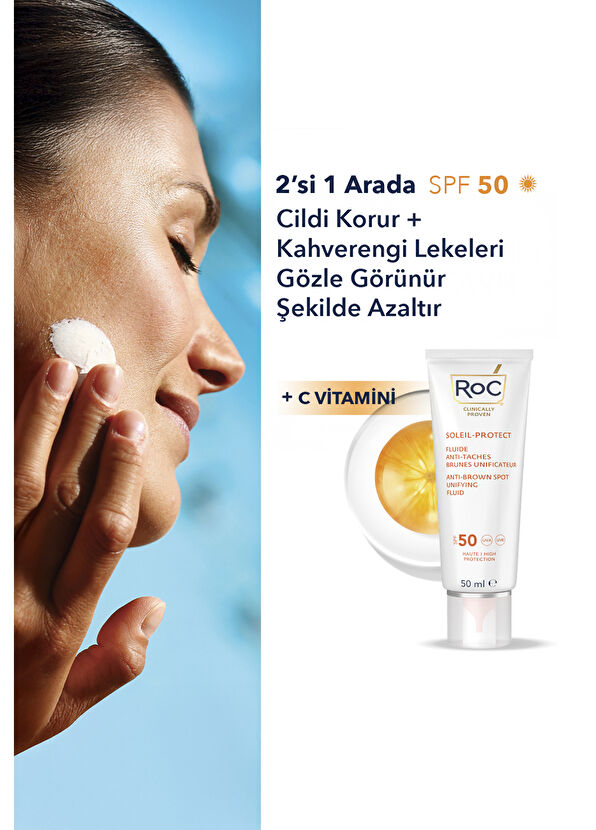 Roc Unified Fluid Anti-Borwn SPF50+ Leke Karşıtı Yüz Güneş Kremi 50 ml - 2