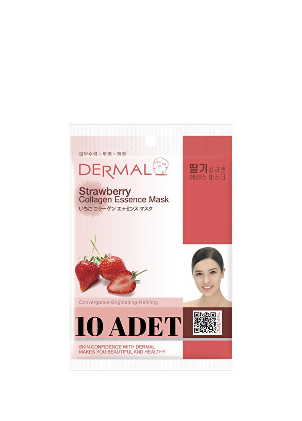 Dermal Strawberry Extract Brightening and Purifying 10-Piece Collagen Mask - 1