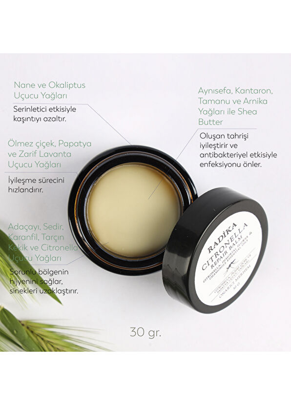 Radika Aromatherapy Citronella Doğal Onarıcı Merhem 30 gr - 2