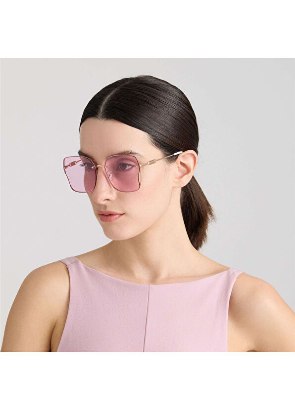 Blancia Milano BC 1310 C3 Geometrik Rose Gold Metal Kadın Güneş Gözlüğü - 3