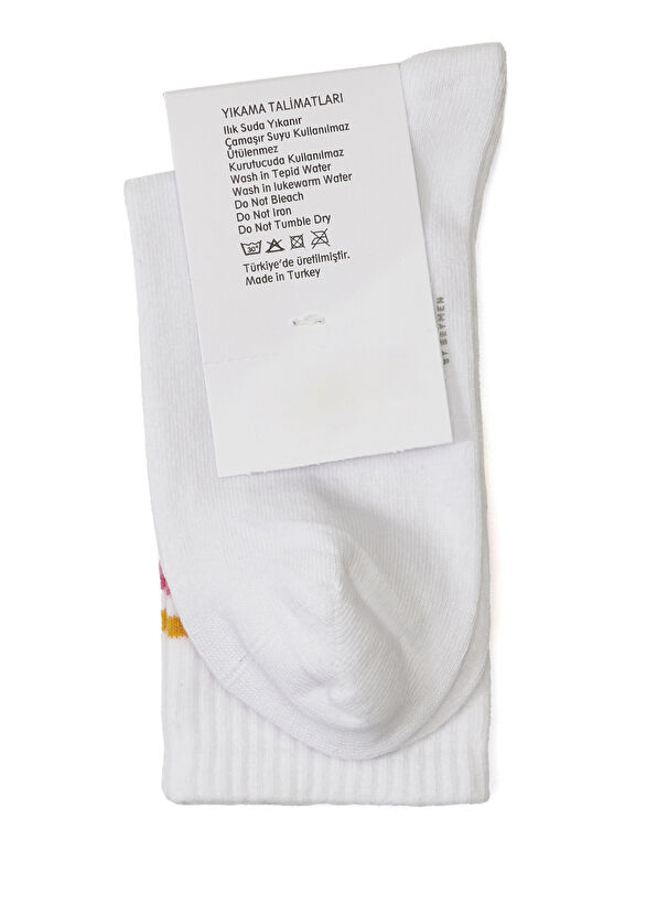 Beymen Club White Striped Women's Socks - 2