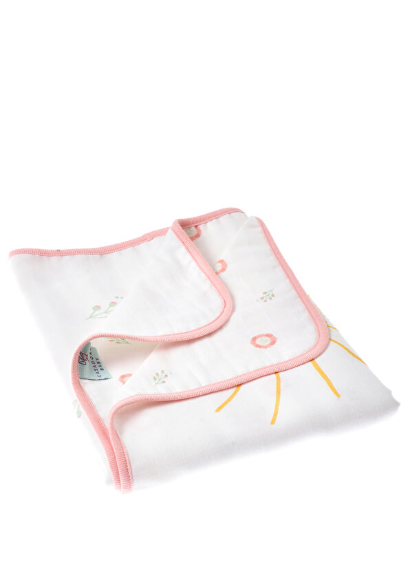 Casadora Baby Loulou Organic Cotton Welt Double Sided Baby Girl Muslin Blanket - 4
