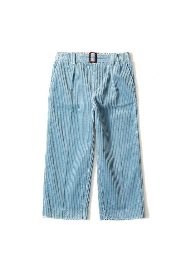 Gucci Mavi Unisex Çocuk Kadife Pantolon - 1