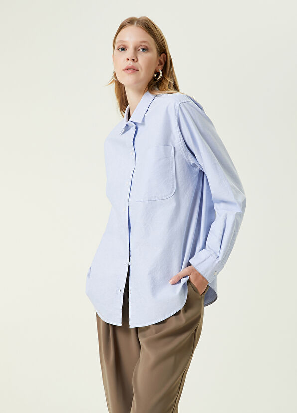 Beymen Club Mavi Kuş Logolu Gömlek - 1