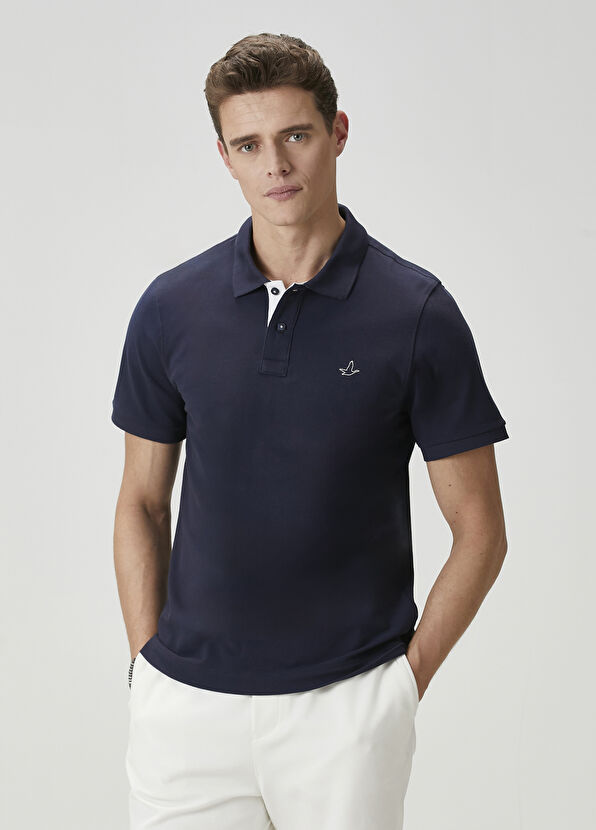 Beymen Club Comfort Fit Navy Blue Polo T-Shirt - 2
