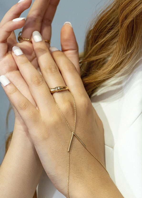 Safir Mücevher Modern 14 Ayar Altın Kadın Yüzük - 4