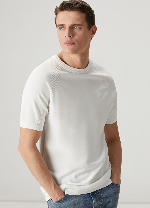 Beymen Club Kırık Beyaz Kısa Kollu Kazak - 2