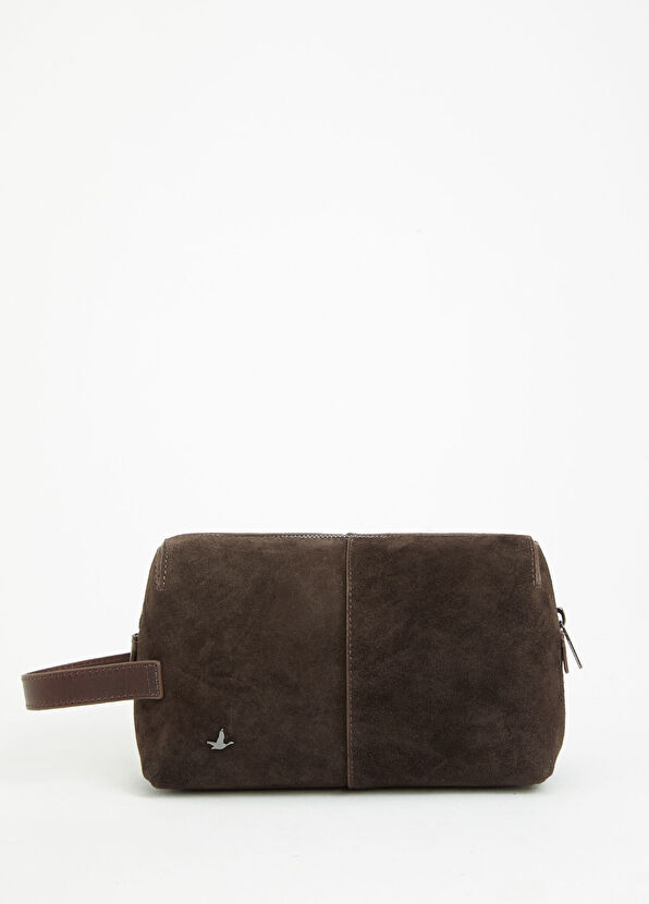 Beymen Club Brown Suede Shaving Bag - 1