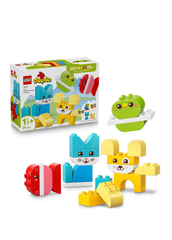 LEGO Duplo İlk 3'ü 1 Arada Yaratıcı Sevimli Hayvanlar 24 Parça 18+ Ay Yapı Oyuncağı 10477 - 2