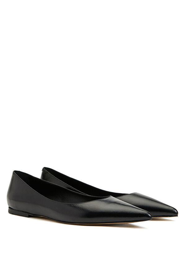 Beymen Club Black Leather Ballerinas - 2