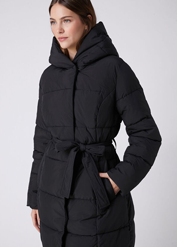 Beymen Club Black Hooded Puffer Coat - 2