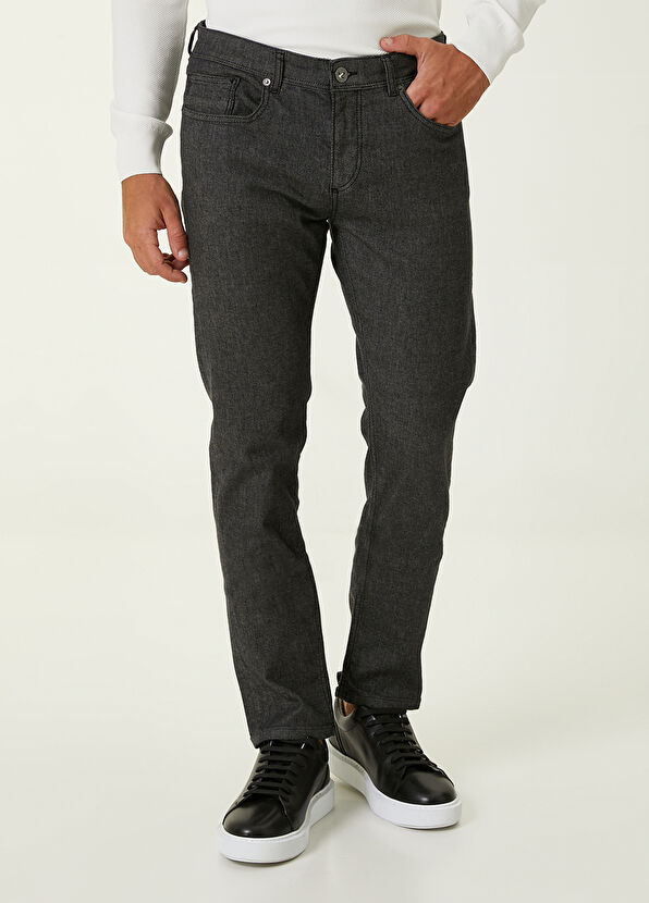 Beymen Club Slim Fit Siyah Yumuşak Flanel Dokulu Spor Pantolon - 2