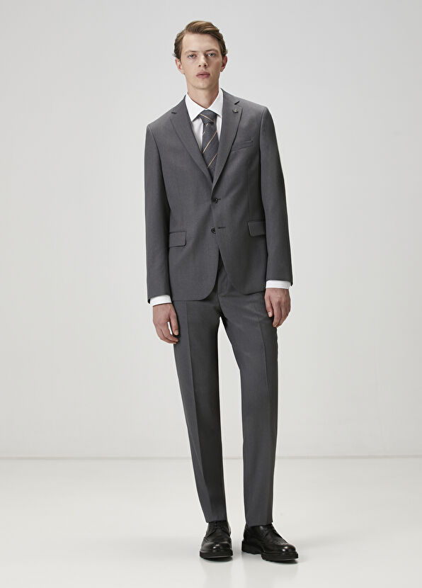 Beymen Club Drop 6 Antrasit Klasik İnce Yün Takım Elbise - 1