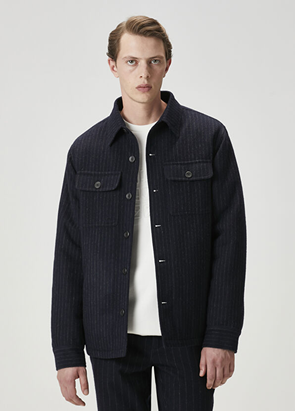 Beymen Club Smoked Line Patterned Outer Shirt - 3