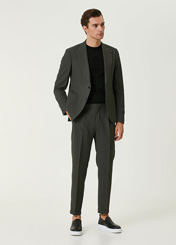 Beymen Club Haki Gofre Dokulu Takım Elbise - 4