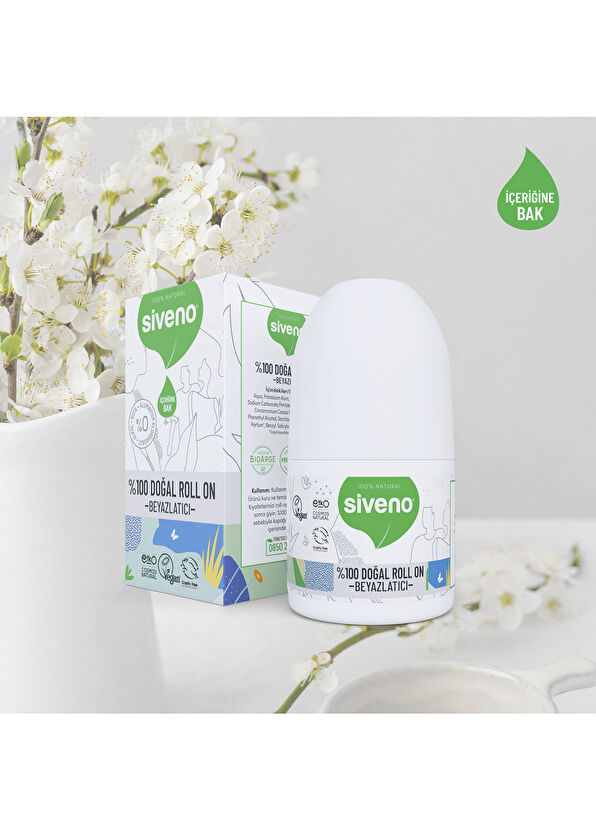 Siveno Natural Whitening Deodorant Herbal Vegan Roll On 50 ml - 3