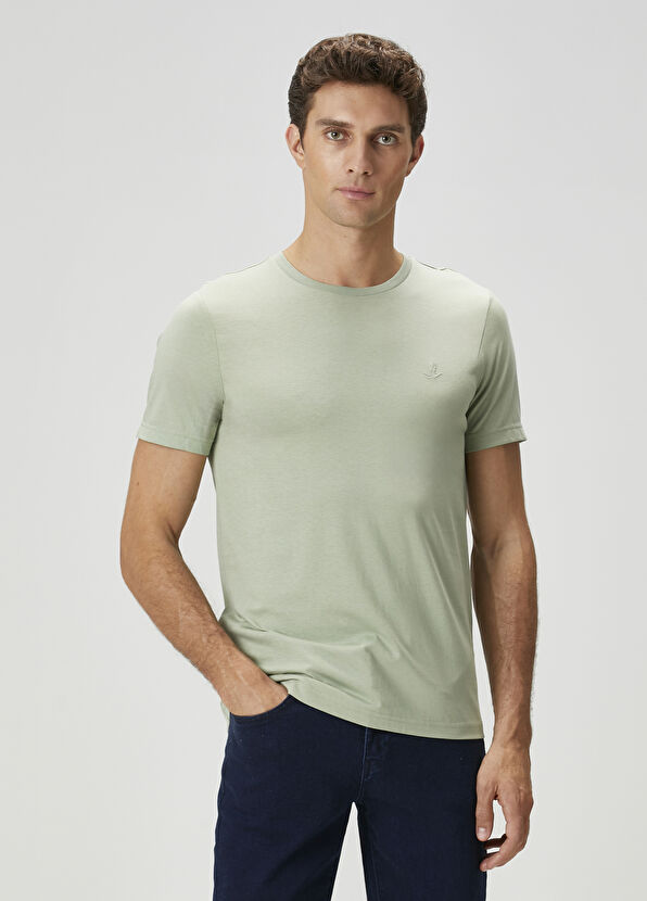 Beymen Club Aqua Green Basic T-Shirt - 1