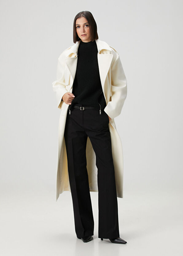 Siyah Fermuar Detaylı Kazak - Görsel 4