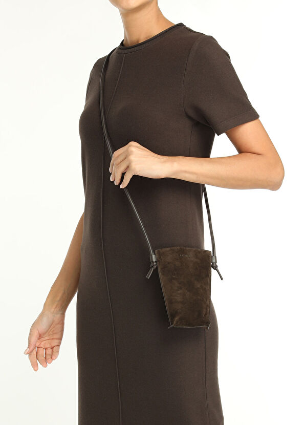 Beymen Chevron Brown Leather Phone Case - 2