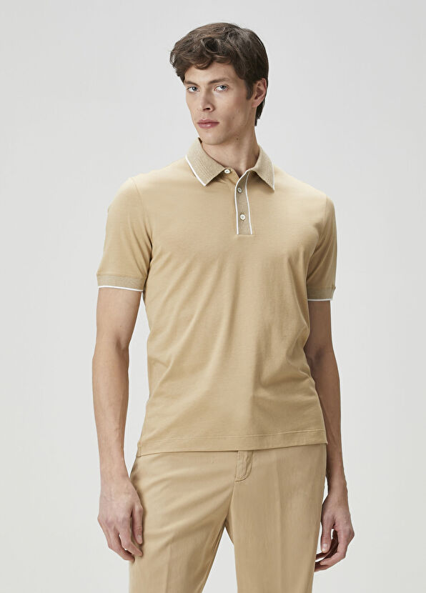 Canali Bej Polo T-shirt - 1