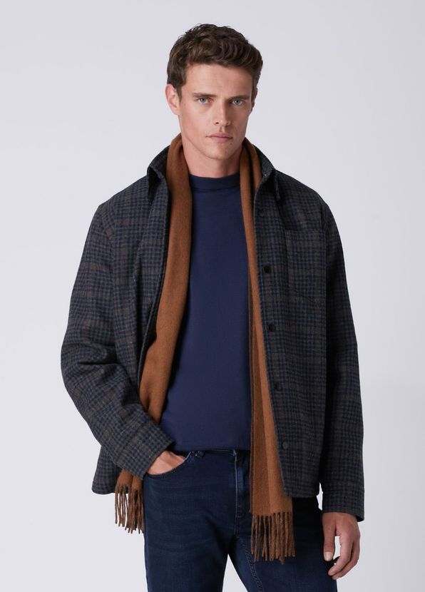Beymen Club Anthracite Plaid Patterned Wool Overshirt - 1