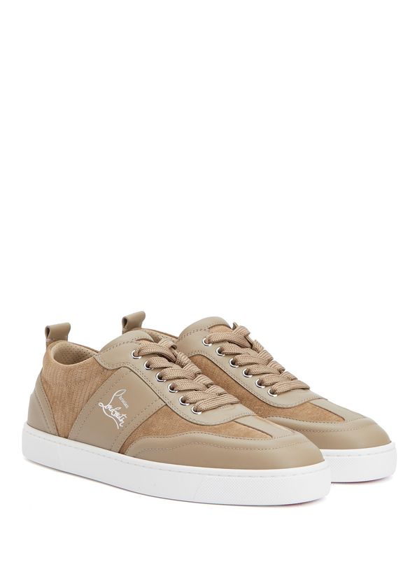 Christian Louboutin Retero Beige Men's Leather Sneakers - 2