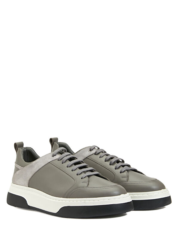 Beymen Club Grey Men's Leather Sneakers - 2